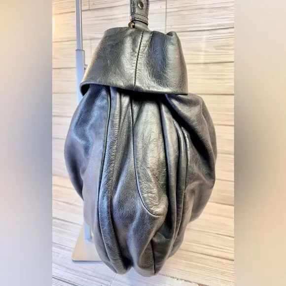 047-Marc by Marc Jacobs Smokey Gray Standard supply workwear hobo Shoulder Bag - Picture 5 of 11